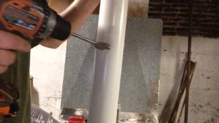 spade bit to drill and tap PVC pipe 