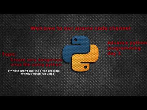 [Tamil] How to create very dangerous virus file using python.(to slow your processor or destroy)