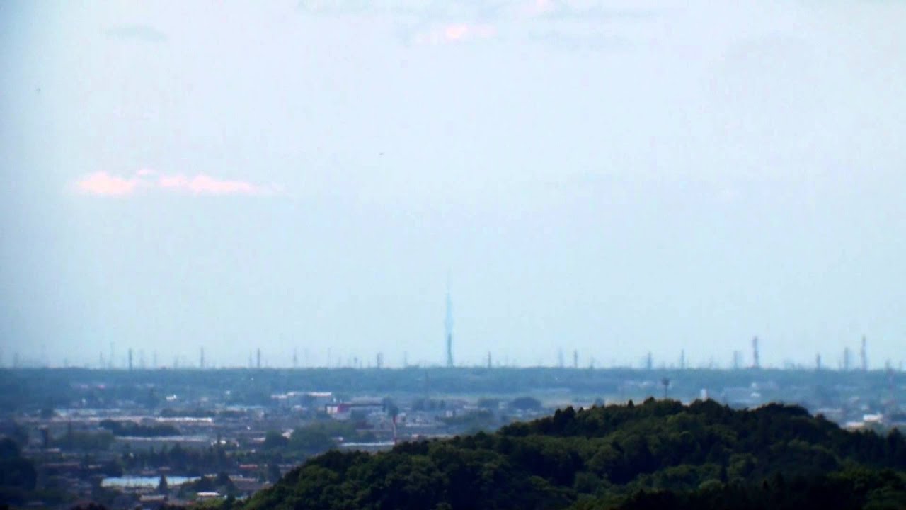 鹿沼市 富士山公園から見た東京スカイツリー Youtube