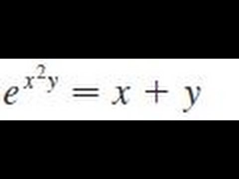 E X 2 Y X Y Find Dy Dx By Implicit Differentiation Youtube