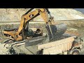 Cat 385C Excavator Loading Cat Dumpers And Trucks - Kivos Ate