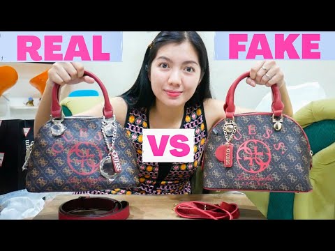 Real VS Fake Guess Dome Bag! Fake Pala! 