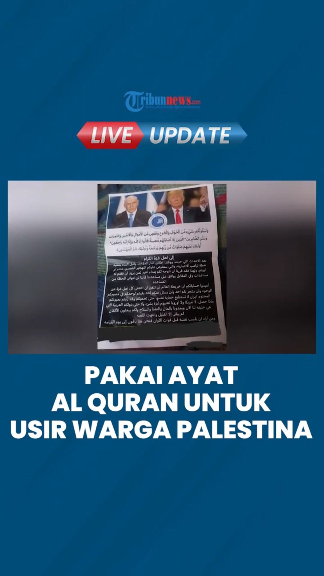Pakai Potongan Ayat Suci Al Quran, Israel Sebarkan Pamflet Ancaman Pengusiran ke Warga Palestina