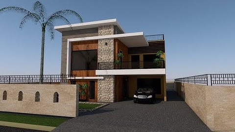 Archicad  19(Part 1 of 5)  full and free Tutorial for house design  including rendering