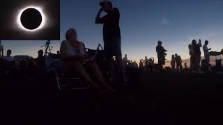 Timelapse: Split screen totality of the total solar eclipse