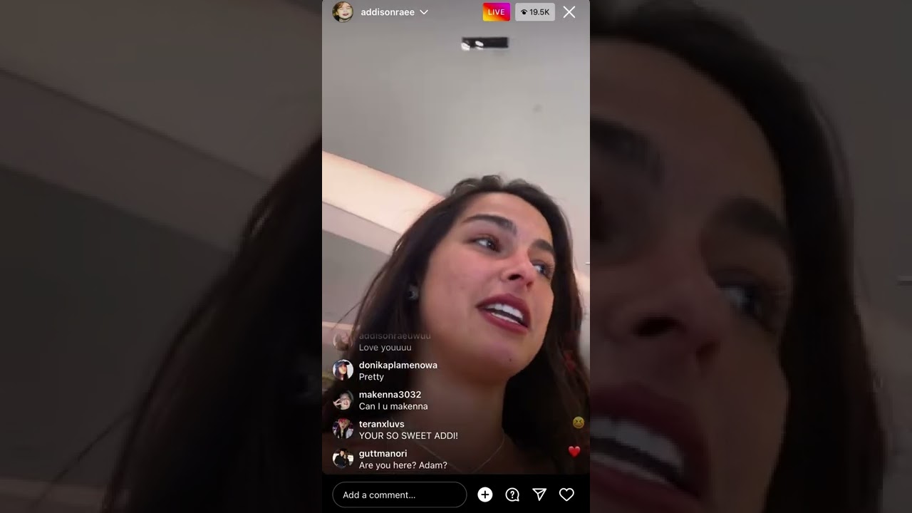 Addison Rae’s Instagram live 6/20/22