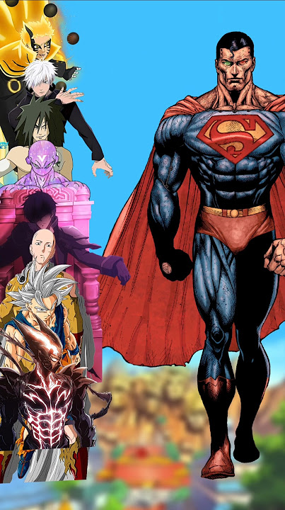 Naruto Gojo Madara Zeno Anos Saitama Goku and Garou vs Superman | #whoisstrongest #dbz #opm #anime