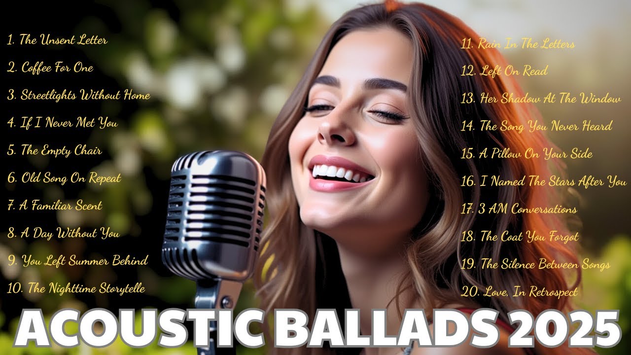 ACOUSTIC LOVE BALLADS 2025 – The Unsent Letter - Emotional English Songs with Heartfelt Lyrics