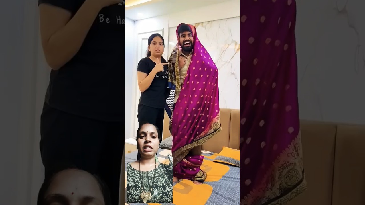 saree squad game #comedy #funny #husbandwife #dushyantkukreja #fun #souravjoshifunny