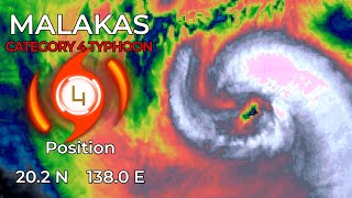 Powerful Typhoon Malakas to accelerate northeastwards - 8am JST April 13