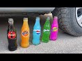 Crushing Crunchy &amp; Soft Things by Car! EXPERIMENT  Car vs BIG EGG, Coca Cola, Fanta, Mirinda Balloon