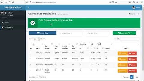 Aplikasi CRUD Sederhana dengan Framework CodeIniter dan Template AdminLTE