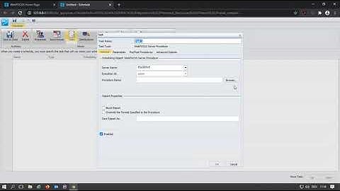 WebFOCUS ReportCaster schedule server procedure