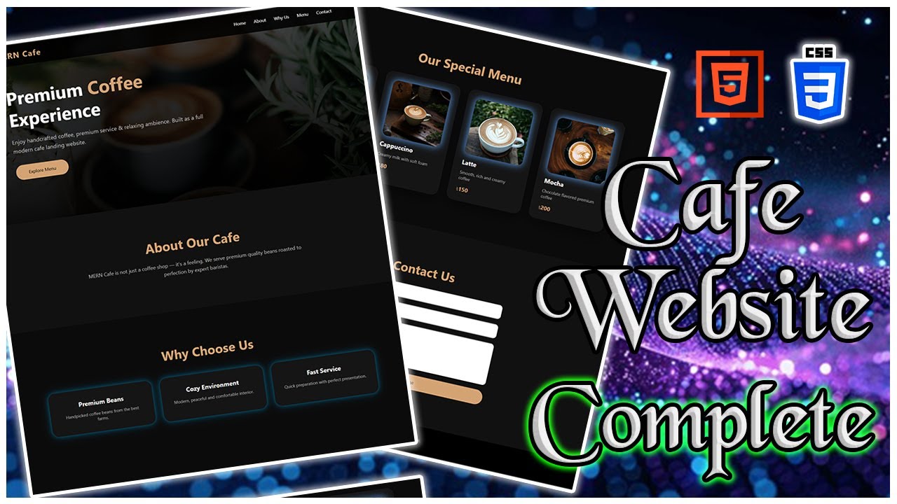 Build a Stunning Cafe/Restaurant Landing Page Using HTML & CSS ...