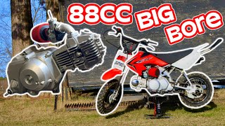 88cc big bore kit installation on crf50  (it rips!)