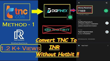 ✅ Real Research TNC Withdrawal Without Hotbit 🔥 Method - 1 | Hotbit Alternative app | 🔴 Live proof