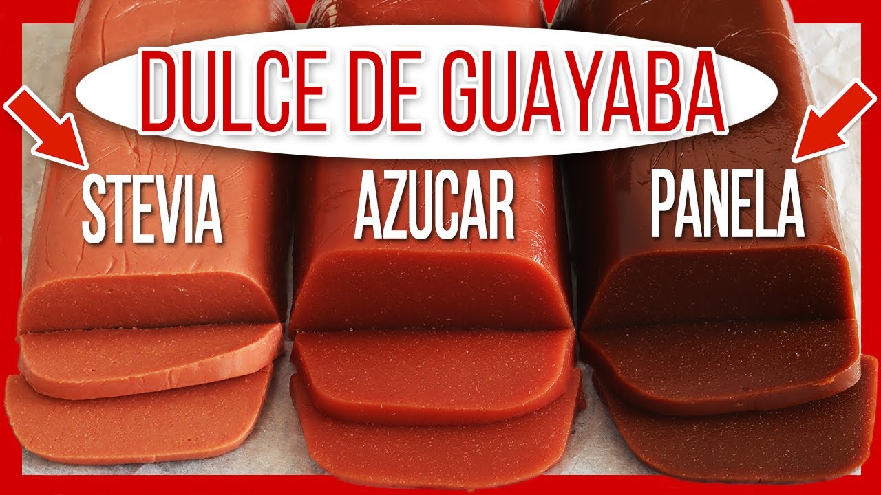 😋 DULCE DE GUAYABA en Barra SALUDABLE ► Recetas con STEVIA PANELA y AZUCAR