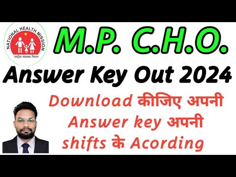 MP CHO Answer key Out 2024 