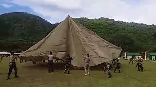 Tni Dan Polri Kompak Buat Tenda Pleton