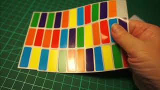 Rectangular Color Coding Labels 1 3/8 inch by 1/2 Inch / Organization aid Profile