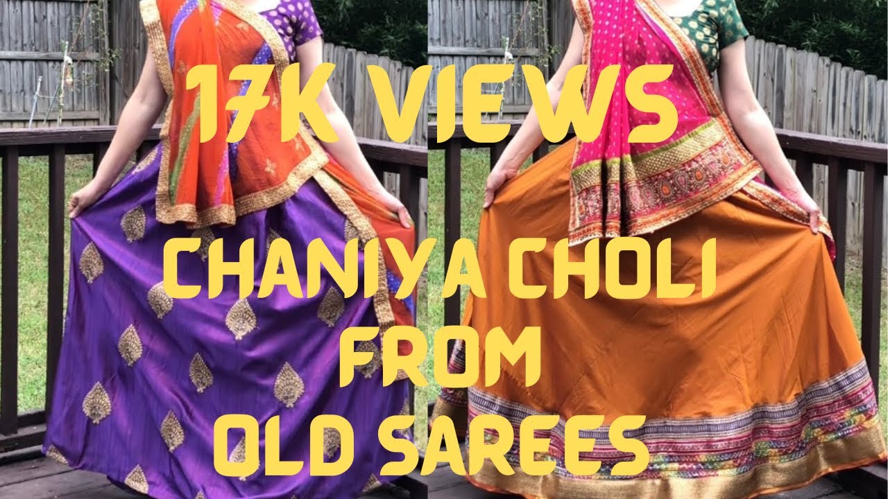 Convert old silk sarees into chaniya choli | Reuse old sarees ideas