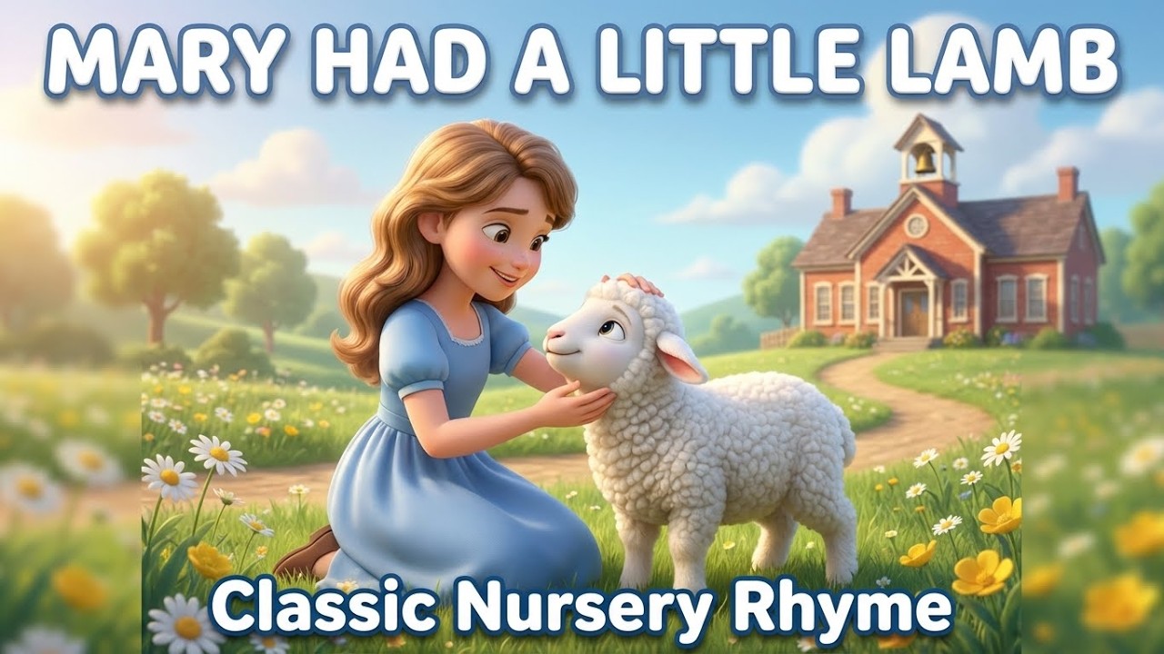 Mary Had A Little Lamb | Classic Nursery Rhyme for Toddlers | Calm Kids Learning