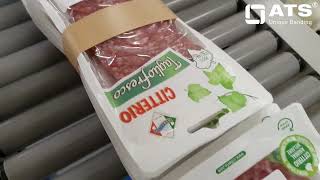 Automated Deli Meat Tray Banding | US-2000 SIB Stacker + Bander | Sustainable Secondary Packaging