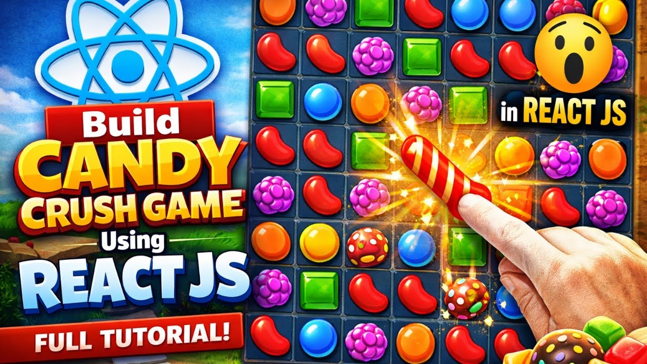 Build Candy Crush Game Using React JS | Full Tutorial - YouTube