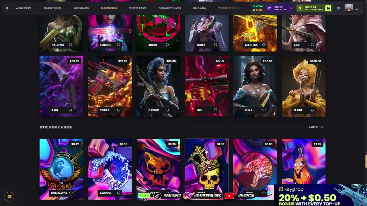 Sigi Humbi Gjith Leket !! -CS:GO CASE OPENING!! - KEY-DROP -promocode SIEGICS