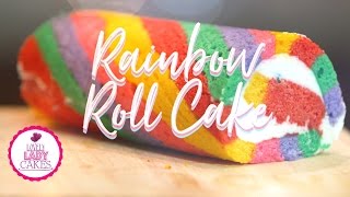 Rainbow Roll Vanilla Cake