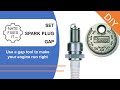 How to set spark plug gap - small engine repair and tune-up on a Honda Harmony 215 lawnmower