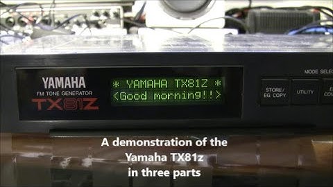 Yamaha TX81z Demo 1 FM synthesizer "Bass sounds"
