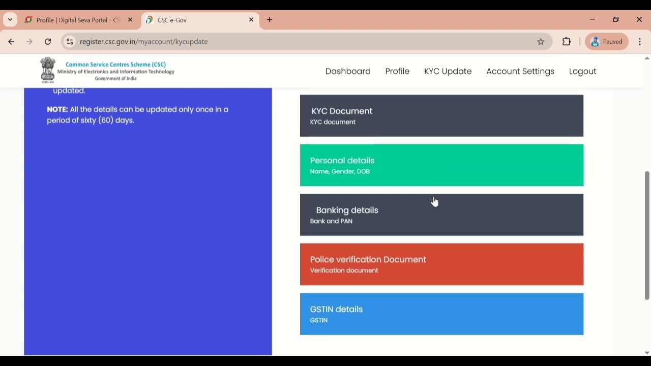 CSC Registration में Bank Account & PAN Details Update कैसे करें? | Full Process 