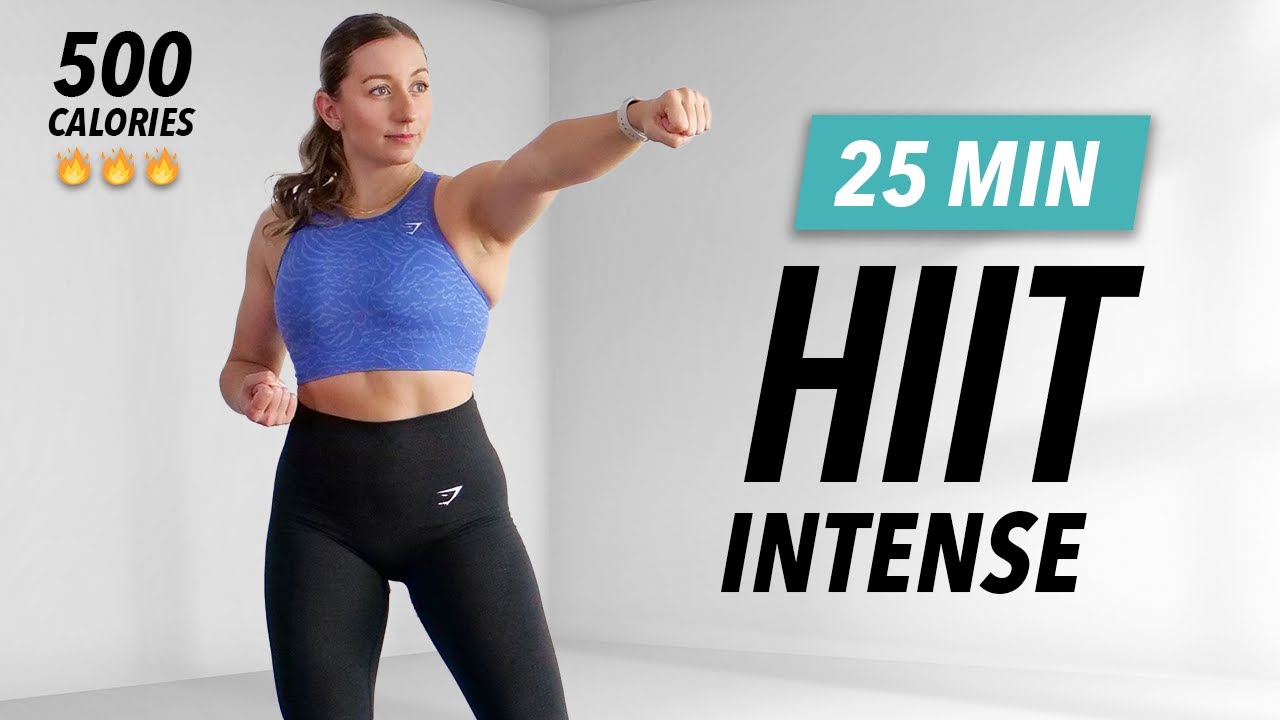 25 Min All Standing Cardio HIIT Workout | Burn 500 calories (Full Body ...