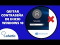 Quitar contrasea de inicio windows 10