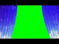 Blue Curtains Opening With Green Screen 4K