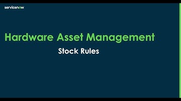 Using Stock Rules for inventory control