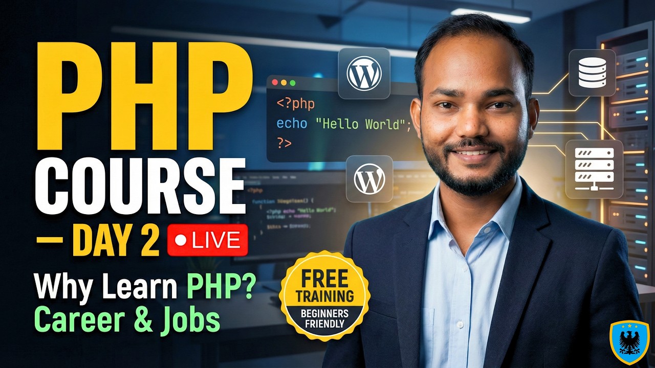 PHP Course for Beginners (Day 2 LIVE) | Why Learn PHP & Career Scope ...