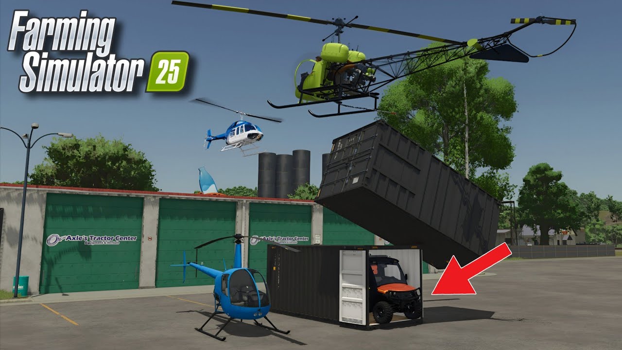 helicopter Container transport in Farming simulator 25 mods - YouTube