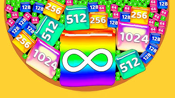 JELLY CUBES 3D - 2048 Merge Blocks (Full Walkthrough) | Satisfying Puzzle Game [From 2048k to 1024m]