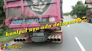 Knalpot 8 corong khas asli truk Kalimantan punya,