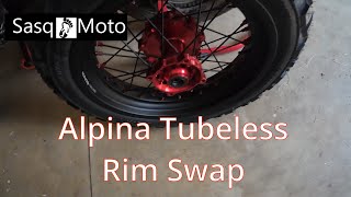 Honda Transalp Project: Alpina Tubeless Wheel Conversion (rim swap)