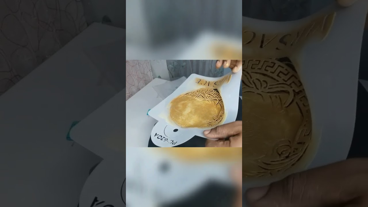 how to  make a versace gold stencil print 