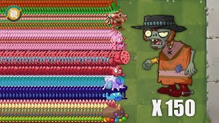 Pvz 2 Battlez -100 Plant Max Level Vs 150 Poncho Zombie !! Plants Vs Zombies 2