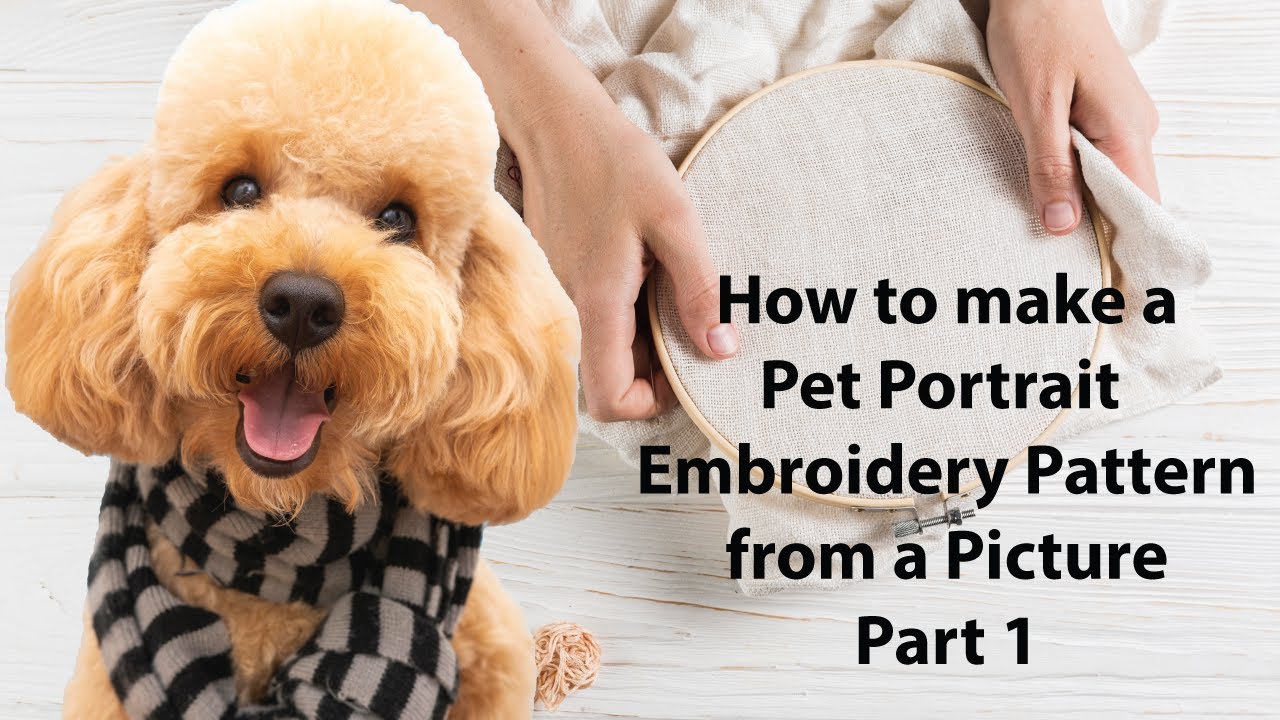 Making a Pet Portrait Embroidery Pattern from a Picture Part 1