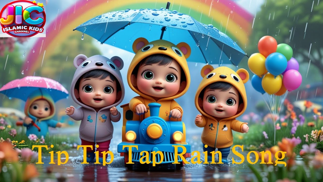 Tip Tip Tap Rain Song ☔ | Fun Kids❤️ | Rhymes For Baby | Kids Song🌈⛈️ | Bachader cartoon 🏎️