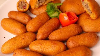 كبة مقلية سورية Syrian fried kubba