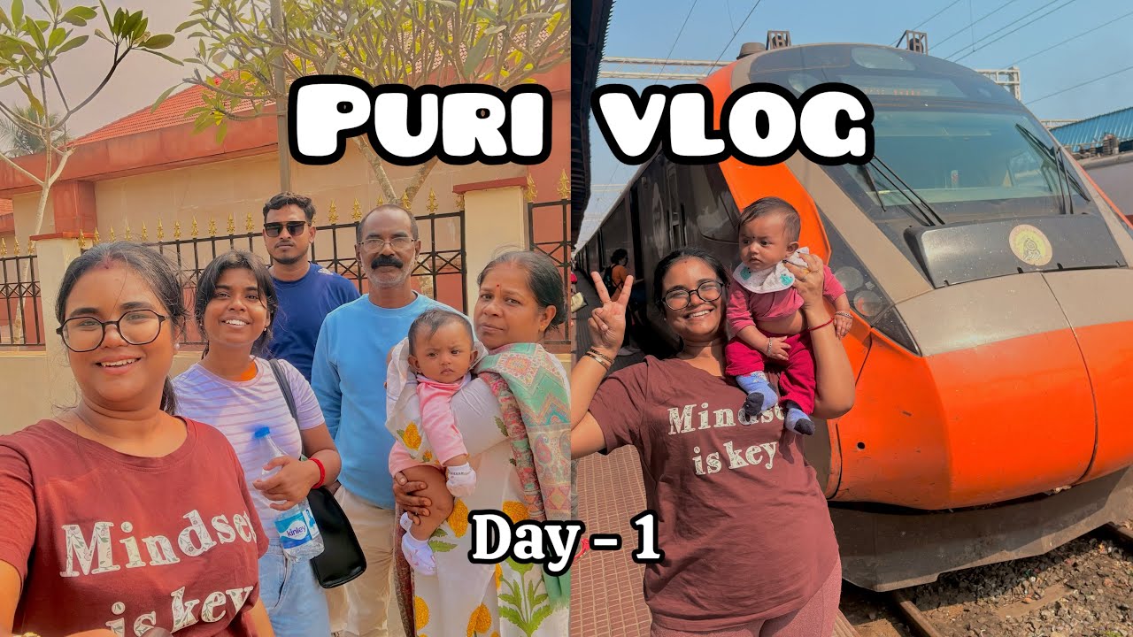 PURI VLOG (DAY-1) আমার মেয়ের প্রথম ট্রিপ !! 🥰VANDE BHARAT HOWRAH PURI JOURNEY. #vandebharatexpress 