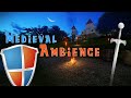 Fire Camp - Medieval Ambience | Sound Of Fire, Water, Crickets, Horses and Tavern
