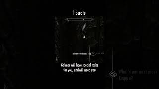liberate — The Elder Scrolls V: Skyrim dialogue scene
